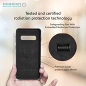 4 - Envirocover Silicon Back Cover for Samsung Galaxy S10 Plus,  with Radiation Protection Technology (Black) 