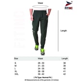 8 - Fitinc NS Lycra Trackpant with Both Side Zip Pockets,  Grey  Medium 