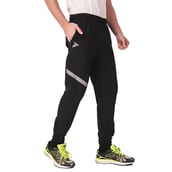 2 - Fitinc NS Polycotton Lycra Jogger with Both Side Zip Pockets,  Black  XL 