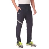 2 - Fitinc NS Polycotton Lycra Jogger with Both Side Zip Pockets, Navy Blue Medium