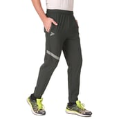 2 - Fitinc NS Polycotton Lycra Jogger with Both Side Zip Pockets,  Grey  Small 