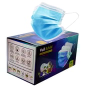 3 - Voll Schild Disposable Surgical Mask,  Blue 