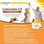 Benefits - GHC Curcumin C3 Complex 500mg with Bioperine 5mg, 10 capsules