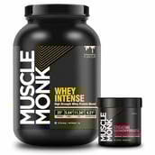 1 - Muscle Monk Combo of Intense Whey with Creatine Monohydrate 100g Unflavoured,  2.2 lb  Creamy Vanilla 