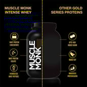 4 - Muscle Monk Combo of Intense Whey with 1KG Intense Mass Gainer Royal Chocolate,  2.2 lb  Creamy Vanilla 