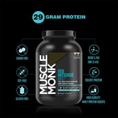 3 - Muscle Monk Combo of ISO Intense MEC with 1KG Intense Mass Gainer Royal Chocolate, 2.2 lb Creamy Vanilla