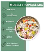 3 - Oateo Museli Tropical Mix,  400 g  Coconut Papaya Mango & Pineapple 