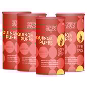 1 - The Green Snack Co. Quinoa Puffs - Pack of 4,  Fiery Spice  90 g 