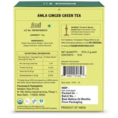nutritioninfo - VAHDAM Amla Ginger Green Tea,  15 Piece(s)/Pack  Natural 