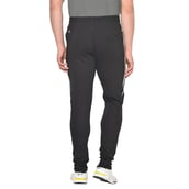 4 - Fitinc Striped Slim Fit Cotton Trackpant for Men, Black Medium