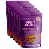 1 - Open Secret Nutty Chips,  Choco Almond Butter Pack of 6  30 g 