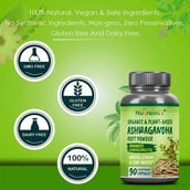 3 - Nutrainix Ashwagandha Root Powder, 90 capsules