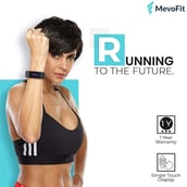 2 - MevoFit Run Fitness Band, Black