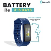 3 - MevoFit Bold Fitness Band,  Blue 