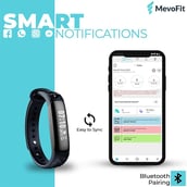 3 - MevoFit Slim Fitness Band,  Black 