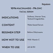 3 - Rejusure Niacinamide + Zinc Face Serum,  30 ml  for Oily and Normal Skin 
