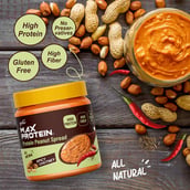 3 - RiteBite Max Protein Peanut Spread,  0.340 kg  Spicy Chutney 