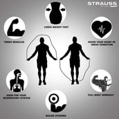 2 - Strauss Speed Skipping Rope, Yellow Free Size