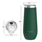 3 - VAHDAM Caper Stainless Steel Tumbler,  Dark Green  270 ml 