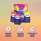 4 - PreVID Immunity Pack of Nano Curcumin, Zinc,Vitamin C & D,  240 g  Orange Burst Very Berry Peach Mango 