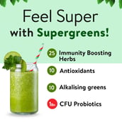 4 - Plix Life Immunity Boosting Supergreens Powder,  Lemon (Pack of 2)  0.44 lb 