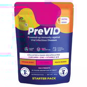 1 - PreVID Immunity Pack of Nano Curcumin, Zinc,Vitamin C & D,  48 g  Orange Burst Very Berry Peach Mango 
