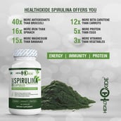 2 - Health Oxide Organic Spirulina Capsules,  60 capsules 