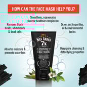 4 - Man Arden 7X Activated Charcoal Face Mask,  100 ml  Infused with Vitamin C & Menthol 