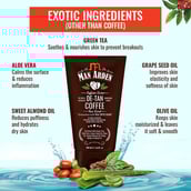 5 - Man Arden Caffeine De Tan Coffee Face Scrub,  100 ml  Grounded with Real Coffee Beans 