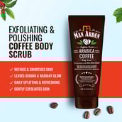3 - Man Arden Caffeine Series Arabica Coffee Body Scrub, 200 ml for All Skin Types