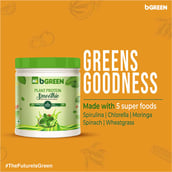 7 - bGREEN Plant Protein Smoothie by MuscleBlaze,  Green Goodness  1.1 lb