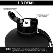 3 - Boldfit Gym Gallon Water Jug Bottle,  Matt Black  2.2 L 