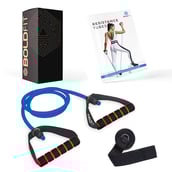 1 - Boldfit Resistance Tube with Foam Handles,  Blue  Free Size 