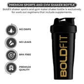 2 - Boldfit Gym Pro Cyclone Shaker,  Black  500 ml 