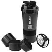 2 - Boldfit Gym Spider Shaker Bottle,  Black  500 ml 