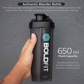 3 - Boldfit Gym Typhoon Shaker Bottle, Black 650 ml
