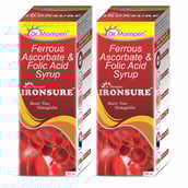 1 - Dr. Morepen Ironsure Hemoglobin Booster Syrup (Pack of 2),  Unflavoured  150 g 