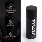 2 - Ustraa Black Deodorant Body Spray,  150 ml  for Men 
