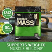 12 - ON (Optimum Nutrition) Serious Mass Weight Gainer Powder, 12 lb Chocolate