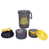 3 - GHC 3-Compartment Shaker Bottle,  Yellow  600 ml 