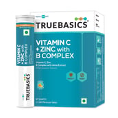 1 - TrueBasics Vitamin C + Zinc with B Complex,  60 tablet(s)  Orange 