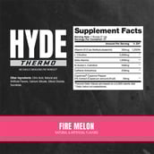 ingredients - ProSupps Hyde Thermo,  0.46 lb  Fire Melon 
