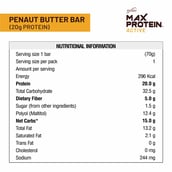 supplement - RiteBite Max Protein Active Bar (20g Protein),  6 Piece(s)/Pack  Peanut Butter 