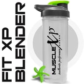 5 - MuscleXP Fit XP Blender Gym Shaker,  Transparent & Green  700 ml 