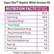 nutrition - Super Diet White Sesame Oil,  1 L 
