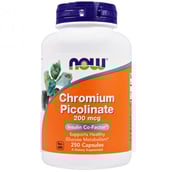 Now Chromium Picolinate (200 mcg),  250 capsules 