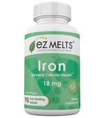 EZ Melts Iron 18 mg,  90 tablet(s) 