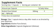 Natures Velvet Brahmi Pure Extract (500 mg),  60 capsules 