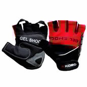 KOBO Gym Gloves (WTG-04),  Red & Black  Large 