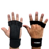 KOBO Hand Grips Gym Gloves (WTG-18),  Black  Small 